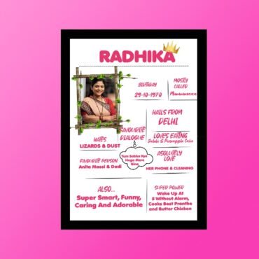 frame with photo & details